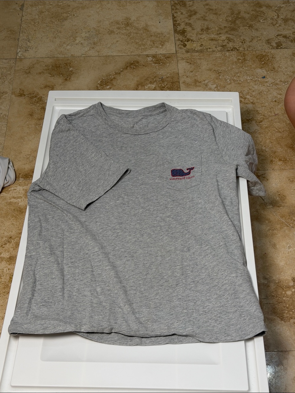 Vineyard Vines Gray Short Sleeve Pocket Tee